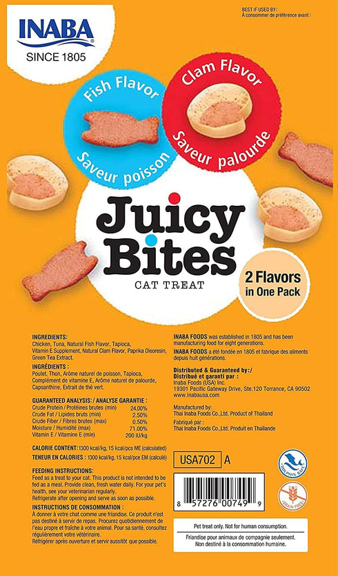 INABA Juicy Bites Fish & Clam Flavor 3 Pack