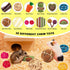 Rabbit Toys Bunny Chew Toys for Teeth, Natural Timothy Hay Sticks Treats and Apple Wood Sticks for Chinchilla and