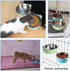 Andiker Pet Hanging Bowl - 2-in-1 Removable Stainless Steel Food Bowl for Puppy/Cat, Large Green