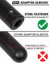 SERIOUS STEEL FITNESS Nylon Olympic Adapter Sleeve 8" - Convert 1" Bars or Posts to 2" Olympic Bars or Posts. Includes Removeable end Cap for Longer Posts.