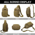Valinov Tactical Shoulder Bag - Molle Military Sling Daypack Backpack with USB Charging Port