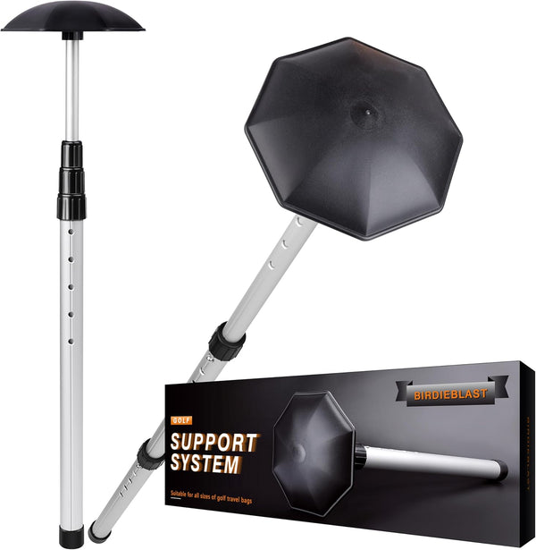 Golf Travel Support Pole, Aluminium Rod for Golf Bag Support to Protect Clubs from Impacts