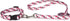 Nylon Pooch Patterns Dog Collar, Fits Necks 10" to 16", Pink Argyle