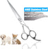 Professional Straight Dog Grooming Scissors, 440C Stainless Steel Polished Pet Hair Cutting Shears, 8''