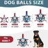 QDAN Extra Large Dog Toys, Soccer Ball with Straps, Interactive Tug of War Toy for Large Dogs - Blue & Red (9 Inch)