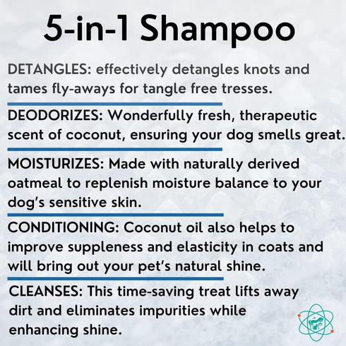 5 1 Gallon Bottle - in Dog Shampoo - Groomers Choice - Made in The USA