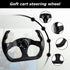 Universal Golf Cart Steering Wheel, Skid for Club Car EZGO RXV, TXT, Yamaha, Precedent Tempo, DS (Black)