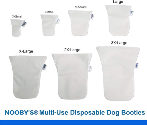 Wound Recovery Dog Boots, 8-Pack by Nooby's, Medical Dog Booties for Maximum Protection