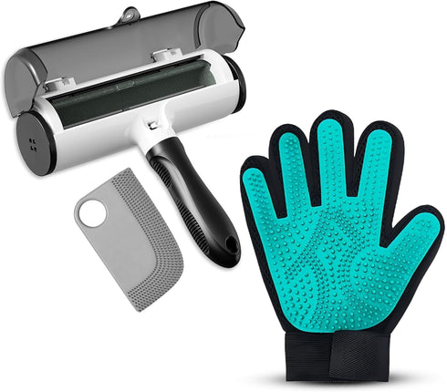 Petandzy Pet Hair Removal Glove for Dogs & Cats Dog Grooming Gloves for