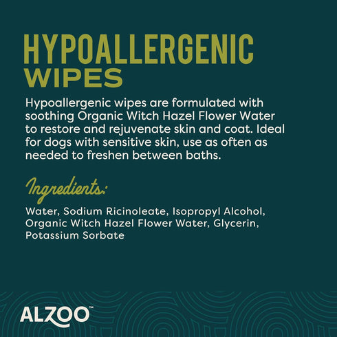Grooming Hypoallergenic Wipes for Dogs, 100 Count with 100% Plant-Based Active Ingredients