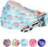 Blueberry Pet Paisley Flower Print Dog Leash, 5 Colors, Soft & Comfortable Handle, 4 ft x 1", Pastel Blue, Large