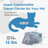 Pawaii Airline Approved Cat Carrier, Cat, Dog Carrier with ID Tag, Collapsible Pet Travel Carrier, Foldable, Protable