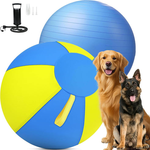 QWV 18 Inch Herding Ball for Dogs with Durable 1000D Oxford Cover -