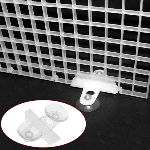 12PCS White Suction Cup Holder for Aquarium Fish Tank Breeding Divider Clip Bracket