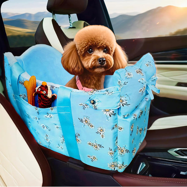 Cullaby Console Dog Car Seat - Portable Dogs Armrest Booster Seat for