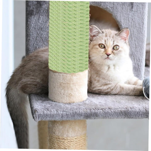Scratch Pad for Cats Burlap Rope Sisal Rope Jute DIY Cat Tree Rope Natural Scratching Post Replacement Rope for Scratching Catnip Wall Scratching Post Adult Cat Cactus Cat Toy