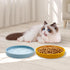 Silicone Cat Bowl Set of 2, Shallow Cat Food Dish, 7in Wide Plates for Whisker Fatigue Relief