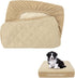 CHHKON Washable Dog Bed Covers, Waterproof Replacement Cover for Dog, Beige, 20x15x6 inch
