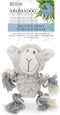 Senior Mini Fleece Dog Toy - Calming Lavender with Rope Arms/Legs, Grey, 15cm x 15cm for Senior Dogs