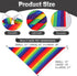 QUQULE 1PCS, Pride Dog Bandana Small Rainbow Scarf for Boy and Girl, Colorful Durable Triangle Reversible Bibs
