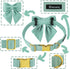 Maca Bates Dog Collar with Bow Bowtie for Dogs, Adjustable Breakaway Green Collars