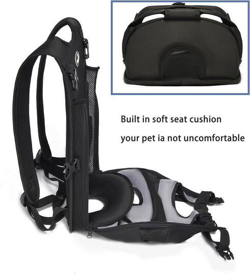 Pet Carrier Backpack, Adjustable Pet Front Dog Carrier for Traveling Hiking Camping, Legs Out Easy-Fit for Small Cats