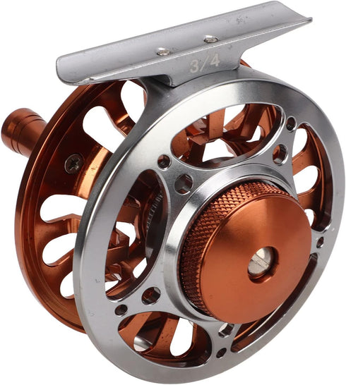 Fly Fishing Reel, 3/4 Weight, CNC Machined Aluminum Alloy Body, 1:1 Gear Ratio, 3 Bearings, Sealed Fishing Reel