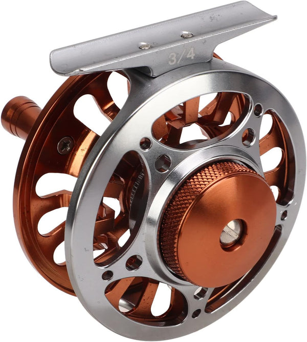 Fly Fishing Reel, 3/4 Weight, CNC Machined Aluminum Alloy Body, 1:1 Gear Ratio, 3 Bearings, Sealed Fishing Reel