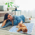 4 Pcs Dog Cooling Mat, 28'' x 20'', Self Cooling Ice Silk Chill Pads, Washable Cushion for Dogs and Cats, Blue