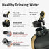 TOOFEEL 2 Liter Water Bottles - BPA Free Half Gallon Sports Bottle with Measurements Marked (Matte Black)