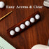 HPZIHYNAP 2-Pack Walnut Wood Golf Ball Display Case Wall Mount - Golf Ball Holder for Collector Sport Memorabilia Decor