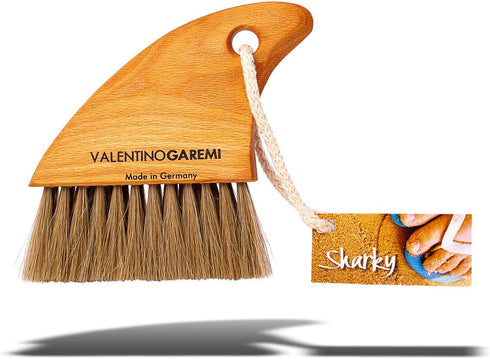 Valentino Garemi Sand Beach Cleaning Brush - Body Skin Feet Sand Remove, Genuine Soft Horse Hair, Made in Germany