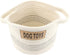 Midlee Small Dog Toy Rope Cotton Basket