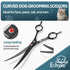 7.0" 3-Piece Set Professional Dog Grooming Scissors Kit with Straight, Curved & Thinning Shears, Black Japanese