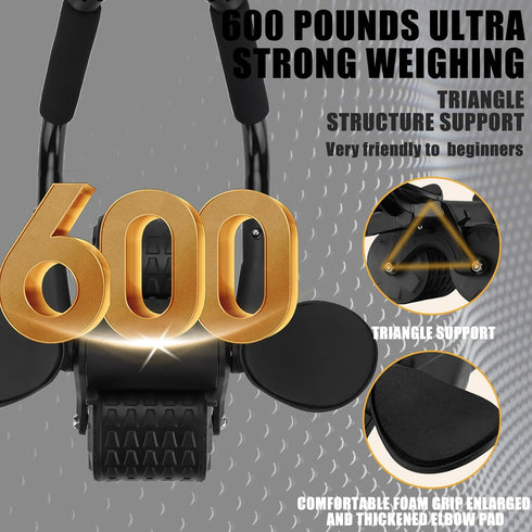 Uota Elbow Support Automatic Rebound Abdominal Wheel, Ab Roller for Abdominal Exercise Machine