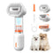 Vacuum Dog Brush for Shedding, 4-in-1 Self-Cleaning Slicker & Undercoat Rake, Deshedding