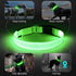 Light Up Dog Collar, Adjustable LED Rechargeable Waterproof for Night Walking, Glow in The Dark for Medium Large Dogs