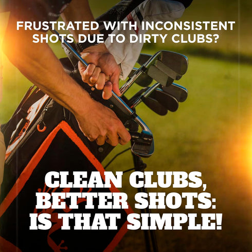 Frogger BrushPro Golf Club Cleaner with Ergonomic Grip, 2.5 ft. Retractable Cord, Sturdy Brush for Golfers