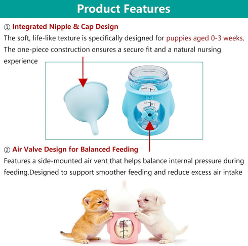 YeulYuuri 20ml) Puppy Bottles for NursingKitten Bottles for NursingPet Feeding Bottle(Yellow
