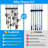 PLUSINNO 2 Pack Vertical Fishing Rod Rack - Wall Mounted Holders for 18 Rods