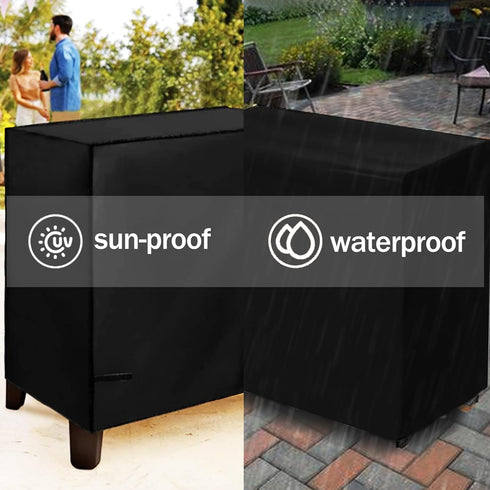 80-100 600D Cooler Cart Cover Waterproof, Universal Patio Cooler Cover for Qt Patio Rolling Ice Chest Cart, Oxford