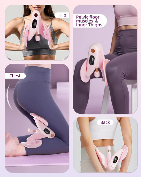 Mexlyca 20LB Thigh Trainer, Pelvic Floor Muscle Trainer Adjustable Resistance Inner Thigh Exerciser, Kegel Trainer