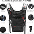 Hydration Pack, Lightweight Water Backpack with 3L Bladder, Essential for Rave, Hiking, Biking, Running
