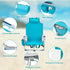 Generic Backpack 5 Beach Chairs Low Position Beach Chair with Pouch Straps Folding Lightweight Reclining Aluminum Lay