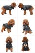 Lovelonglong Black Eagle Embroidery Dog Leather Jacket, Warm Coats for Large Medium Small Dogs, XL