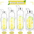Zubebe 40 Pcs 10 oz Reusable Water Bottles, Clear Bottles with Stainless Steel Leak Proof Lids for Beverages