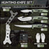 Purple Dragon Hunting Knife Set, Deer Hunting Gear Butcher Game Processor Field Dressing Kit