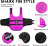 Ripstop Dog Life Jacket Shark Life Vest for Dogs, Safety Lifesaver with High Buoyancy for Small and Medium Breeds (Rose