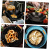 2Pcs Alipis Hot Pot Cooking Pot Household Kitchen Cookware with Wooden Handles Lightweight and Design for Home Cooking