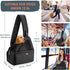 SlowTon Dog Sling Carrier, Hands-Free Papoose for Small Animals Up to 12 lbs, Adjustable Padded Strap, Machine Washable